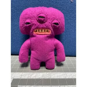 Fuggler Funny Ugly Monster 9" Purple Alien 3 Eyes Teeth Plush 2018